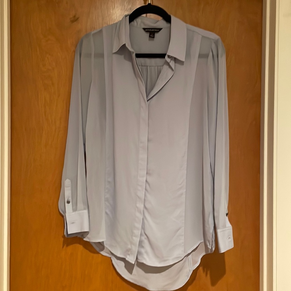 Rock and Republic periwinkle sheer blouse